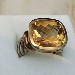 DAVID YURMAN CITRINE 14KT. & STERLING RING